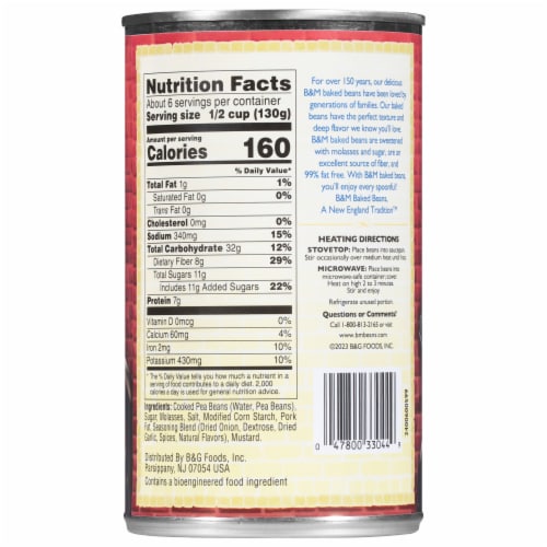 B&M Original Baked Beans with Molasses, Pork & Spices, Perspective: left