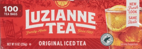 Luzianne Iced Tea Bags Perspective: left