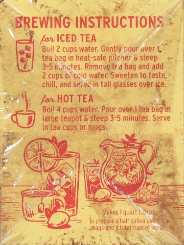 Luzianne Half Caff Family Size Tea Bags Perspective: left