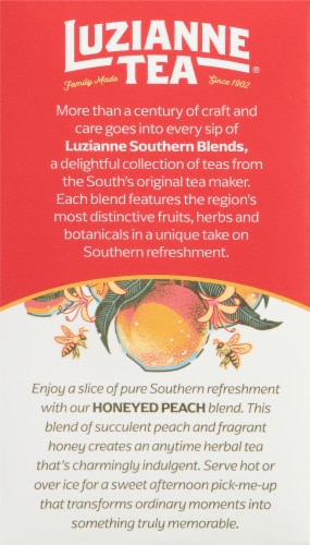 Luzianne® Southern Blends Honeyed Peach Tea Bags Perspective: left