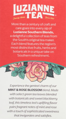 Luzianne® Southern Blends Mint & Rose Tea Bags Perspective: left