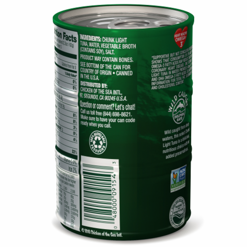 Chicken of the Sea® Chunk Light Tuna In Water Mini™ Cans Perspective: left