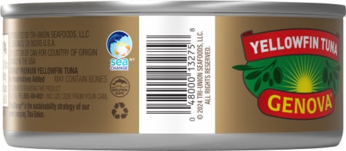 Genova® Yellowfin Tuna in Extra Virgin Olive Oil with Sea Salt Perspective: left