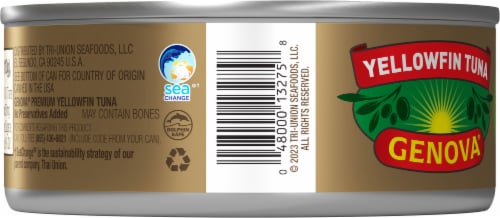 Genova® Yellowfin Tuna in Extra Virgin Olive Oil with Sea Salt Perspective: left