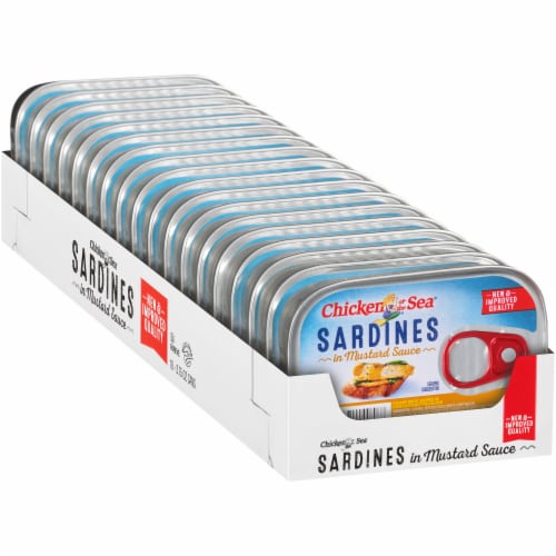 Chicken of the Sea® Wild-Caught Sardines in Mustard Sauce Case Sale Perspective: left