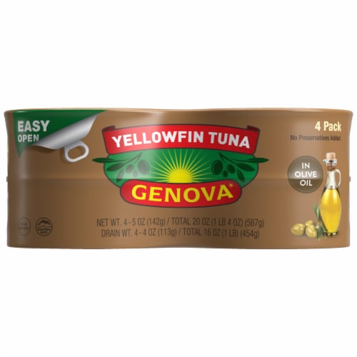Genova Premium Yellowfin Tuna in Olive Oil Perspective: left