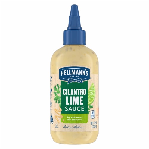 Hellmann's Dairy-Free Cilantro Lime Gluten-Free Sauce Dip & Dressing Perspective: left