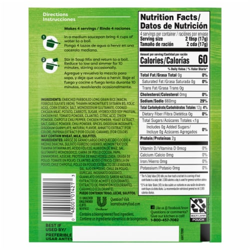 Knorr Mestiza Sopa Mexicana/Mexican Soup Mix Perspective: left