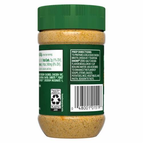 Knorr Zero Salt Natural Chicken Flavor Bouillon Powder Bouillon Perspective: left