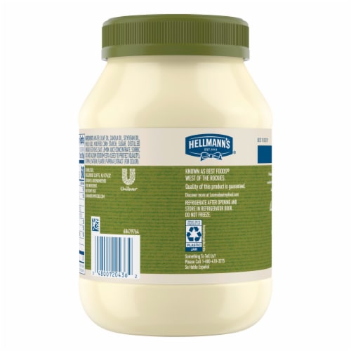 Hellmann's with Olive Oil Mayo Mayonnaise Dressing Perspective: left