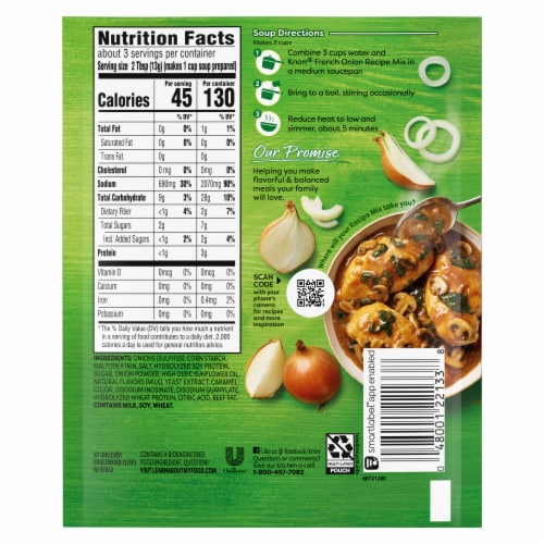 Knorr French Onion Soup Mix and Recipe Mix Perspective: left