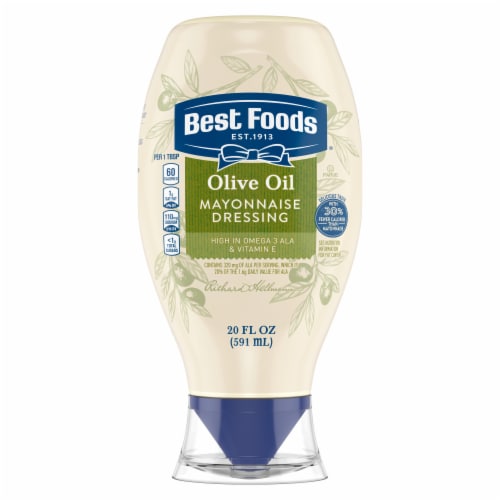 Best Foods with Olive Oil Squeeze Mayonnaise Dressing Perspective: left