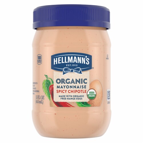Hellmann's Organic Spicy Chipotle Mayonnaise Perspective: left