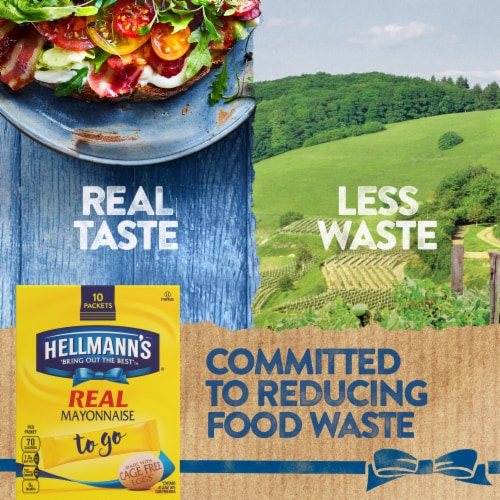 Hellmanns Real Mayonnaise To Go Packets Perspective: left