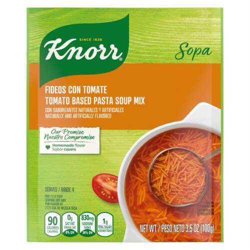 Knorr Tomato Based Noodle Soup Mix Perspective: left