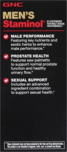 GNC Men's Staminol® Daily Sexual Health Supplement Perspective: left