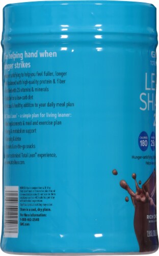 GNC Total Lean Rich Chocolate Protein Powder Perspective: left
