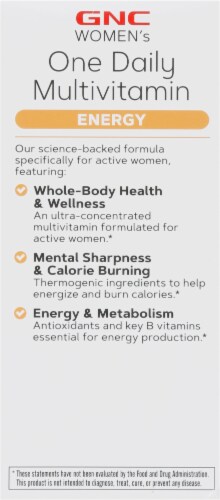 GNC Women's One Daily Multivitamin Energy Dietary Supplement Perspective: left