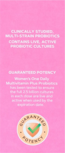 GNC Women's One Daily Multivitamin Plus Probiotics Perspective: left