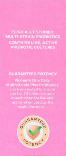 GNC Women's One Daily Multivitamin Plus Probiotics Perspective: left