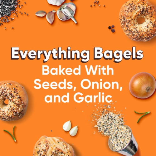 Thomas' Pre-Sliced Everything Bagels Perspective: left