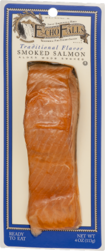 Echo Falls Traditional Flavor Smoked Salmon Perspective: left