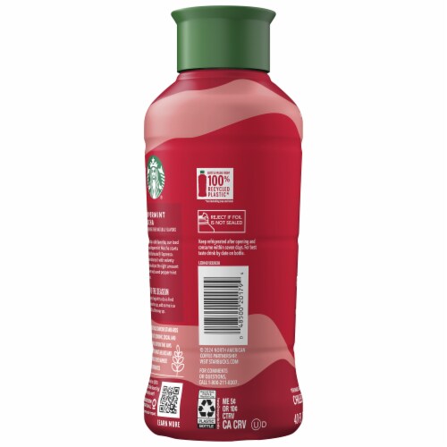 Starbucks Iced Espresso Beverage Peppermint Mocha Flavored Perspective: left