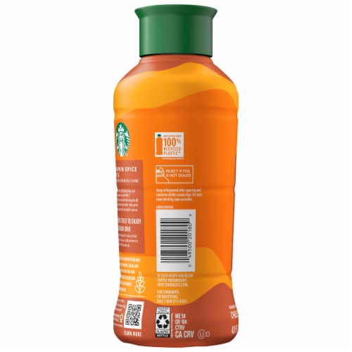 Starbucks Pumpkin Spice Latte Espresso Beverage, 40 Fl Oz Bottle Perspective: left
