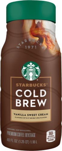 Starbucks® Vanilla Sweet Cream Cold Brew Premium Coffee Perspective: left