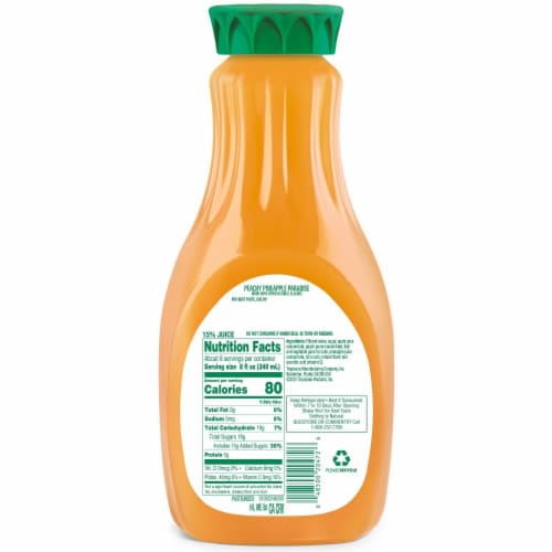 Tropicana Peachy Pineapple Paradise Drink Perspective: left