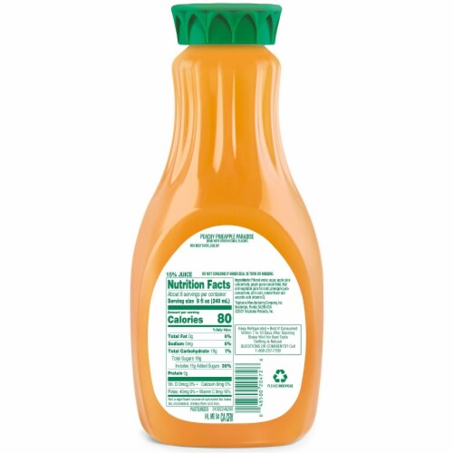 Tropicana Peachy Pineapple Paradise Drink Perspective: left