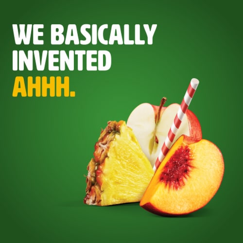 Tropicana Refreshers Peach Pineapple Juice Drink With Real Fruit Juice Perspective: left