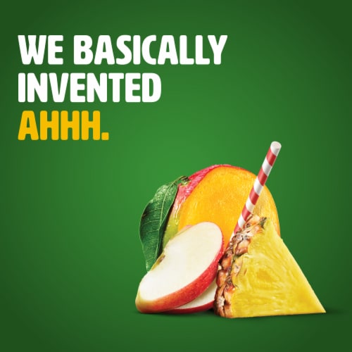 Tropicana Refreshers Pineapple Mango Juice Drink With Real Fruit Juice Perspective: left
