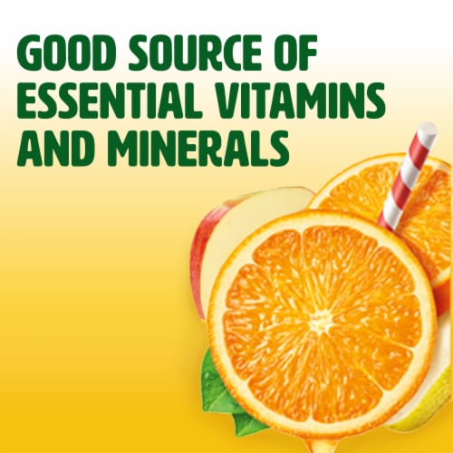 Tropicana Essentials Flavored Orange Juice Beverage Blend With Other Fruit, No Pulp 46 fl oz Bottle Perspective: left