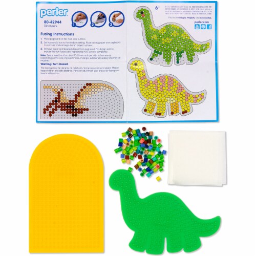 Perler™ Fused Dinosaur Bead Kit Bucket Perspective: left