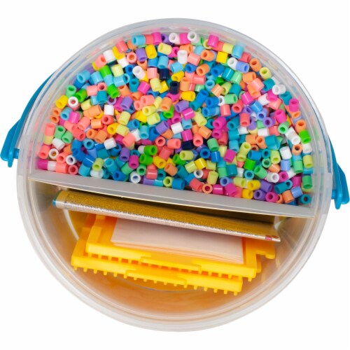 Perler Fused Bead Bucket Kit-Tie Dye Perspective: left