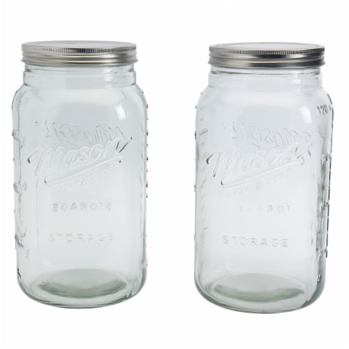 Mason Craft & More Mason Jar with Handle & Lid - Clear, 8 oz - Fry's Food  Stores