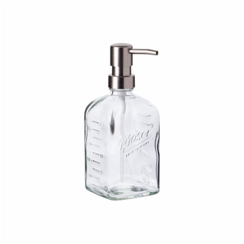 Mason Craft & More Glass Soap Pump with Lid - Clear Perspective: left