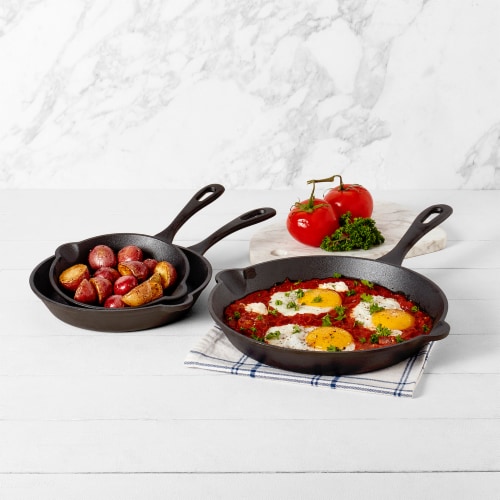Basic Essentail® Cast Iron Cookware Set Perspective: left