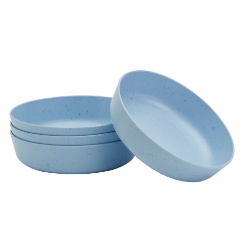 Smart Planet Lacey Periwinkle Recycled 4-Piece Dinner Bowls Set Perspective: left