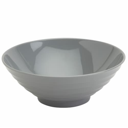 Infuse 2-Piece Nested Melamine Bowl Set - Gray Perspective: left