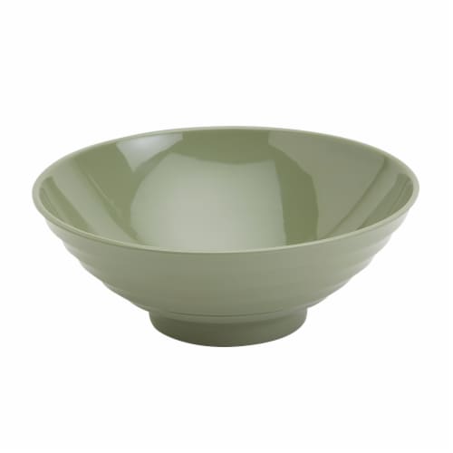 Infuse 2-Piece Nested Melamine Bowl Set - Green Perspective: left