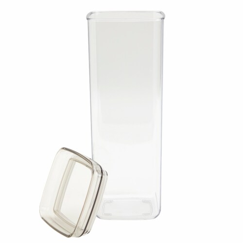 Tabletops Gallery Large Square Plastic Container – Ash Perspective: left