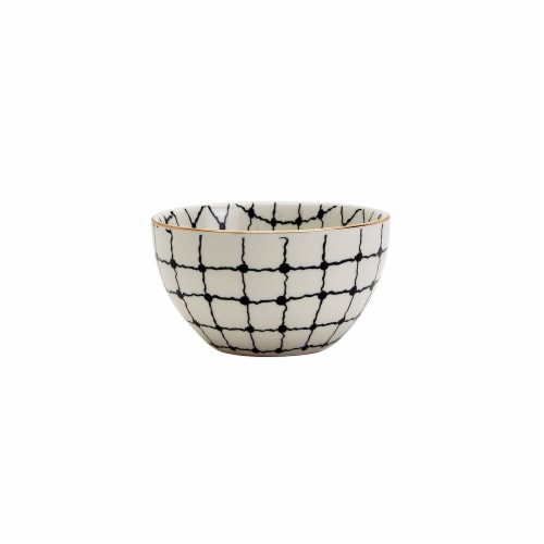 Tabletops Gallery Tidbit Bowl Set - Dots/Grid Perspective: left