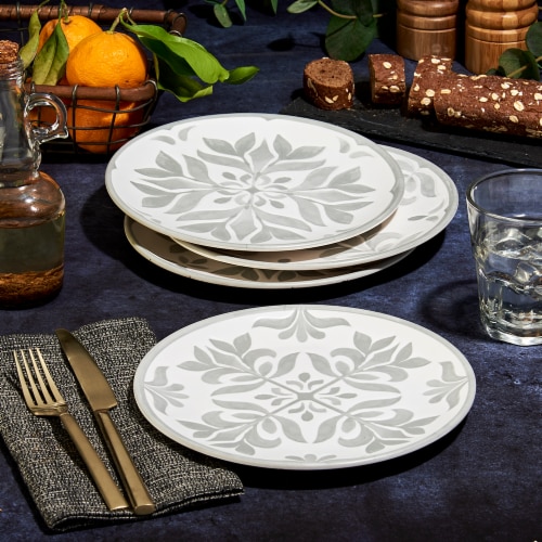 Tabletops Gallery Carrara Melamine Salad Plates Perspective: left