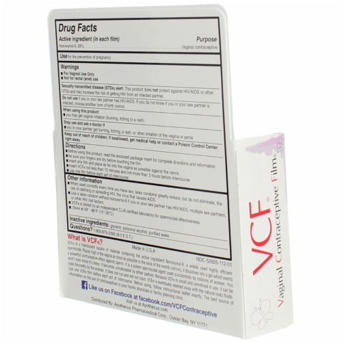 VCF® Vaginal Contraceptive Film Perspective: left