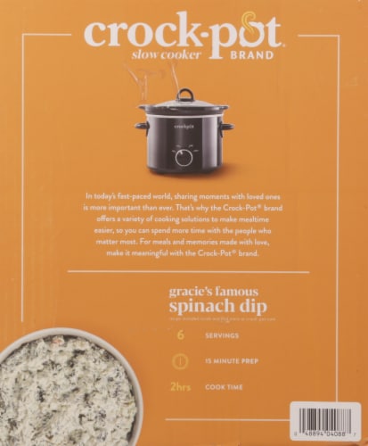 Crock-Pot Original Black Round Slow Cooker Perspective: left