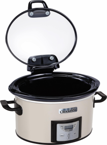 Crock-Pot® One Touch Control 4.5-Quart Lift & Serve Hinged Lid Slow Cooker,  Black