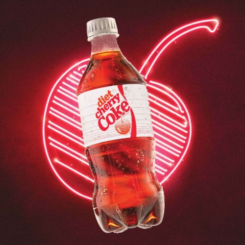 Diet Coke® Cherry Diet Soda Bottle Perspective: left