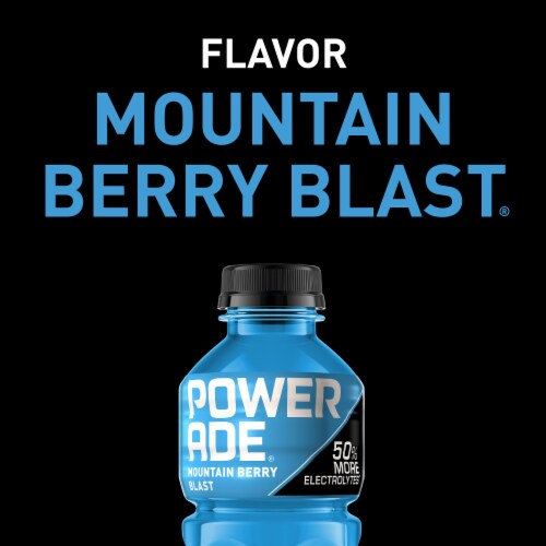Powerade® Blue Mountain Berry Blast Sports Drink Bottle Perspective: left